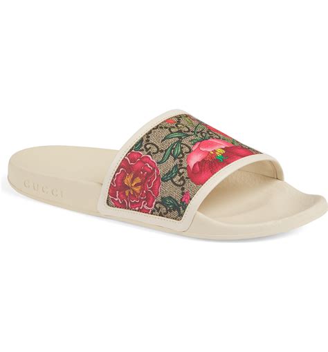 Gucci floral slides nordstrom